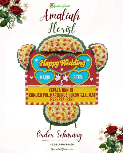 Karangan Papan Bunga Pernikahan di Banyumas